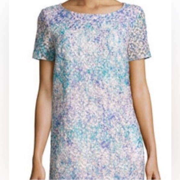 Catherine Malandrino Pastel Embroidered Shift Dress w/ Pockets - Picture 2 of 5